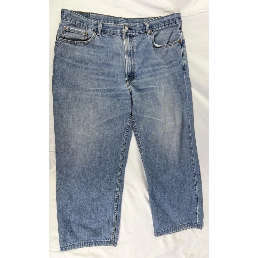 Levi's Men's Jeans 550 Relaxed Fit Denim Cotton Dark Washed Blue Size 40X30